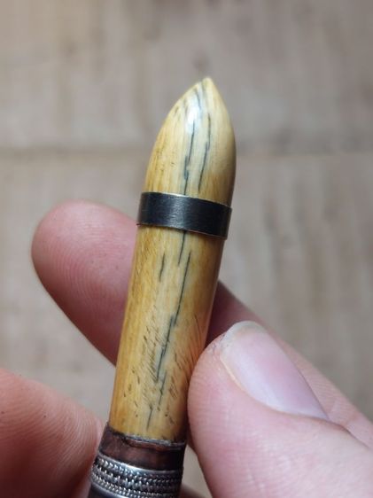 เครื่องรางมีดหมอปากกาหลวงพ่อเดิมใบ 2.5 ยาวรวม 5 นิ้วแหนรัดเป็นเงิน รูปที่ 10