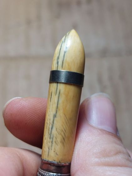 เครื่องรางมีดหมอปากกาหลวงพ่อเดิมใบ 2.5 ยาวรวม 5 นิ้วแหนรัดเป็นเงิน รูปที่ 3