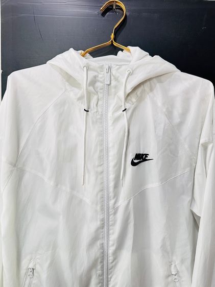 เสื้อวอร์มฮู้ด(ผ้าร่ม)สีขาว แบรนด์ Nike รุ่น Windrunner Hooded  รูปที่ 7