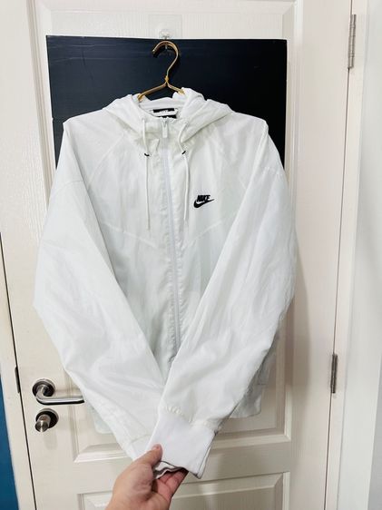 เสื้อวอร์มฮู้ด(ผ้าร่ม)สีขาว แบรนด์ Nike รุ่น Windrunner Hooded  รูปที่ 4