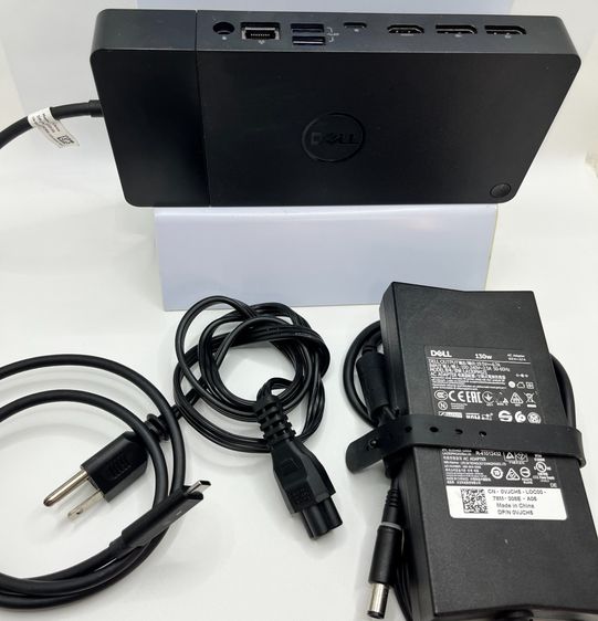 สายเคเบิลและตัวแปลง Docking Station Dell WD19S ต่อจอ 3 จอ 4K USB TYPE-C และ A พร้อม Adapter แท้ สภาพใหม่มาก