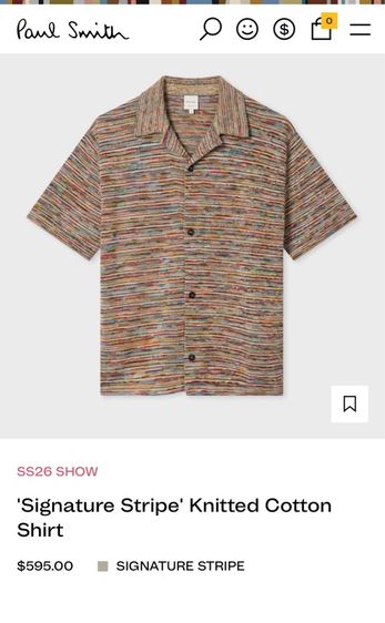 ⚠️รุ่นใหม่‼️เสื้อเชิ้ต Paul Smith ของแท้ สไตล์ลำลอง ลายสวยหายาก รูปที่ 8