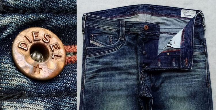 ยีนส์ DIESEL แท้ สีเข้ม รูปที่ 9