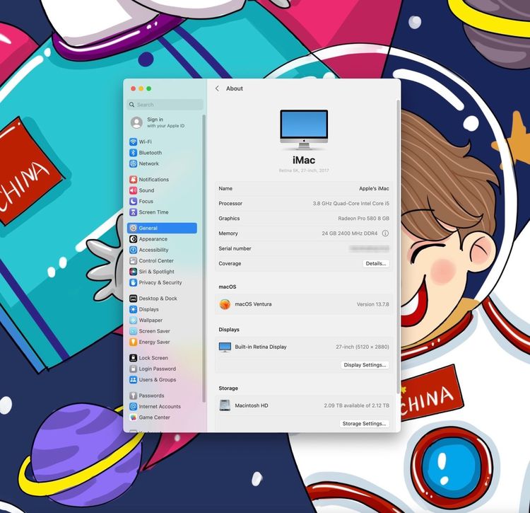 iMac 27-inch Retina 5K 2017 Ram24GB 2.12TB Fusion Drive รูปที่ 13