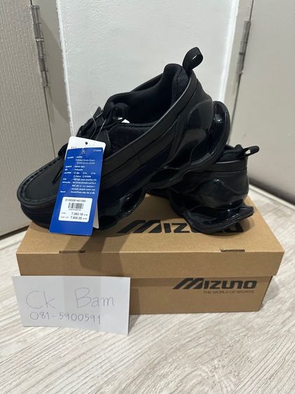 ดำ หนังแท้ รองเท้าแบบสวมและโลฟเฟอร์ Mizuno Wave Prophecy Moc