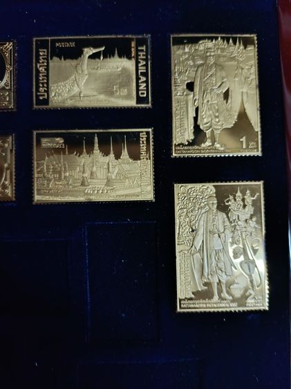 พิเศษ 28000  แสตมป์ที่ระลึกเนื้อเงินแท้ 999 หุ้มทองswiss 11 ชิ้นพร้อมกล้อง รูปที่ 17