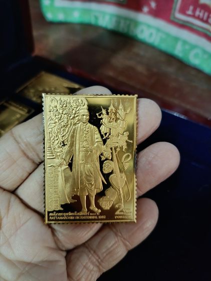 พิเศษ 28000  แสตมป์ที่ระลึกเนื้อเงินแท้ 999 หุ้มทองswiss 11 ชิ้นพร้อมกล้อง รูปที่ 18