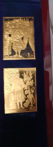 พิเศษ 28000  แสตมป์ที่ระลึกเนื้อเงินแท้ 999 หุ้มทองswiss 11 ชิ้นพร้อมกล้อง รูปที่ 12