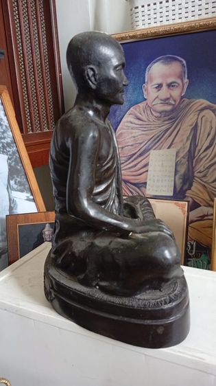 พระบูชาหลวงพ่อปาน วัดบางนมโค อยุธยา หน้าตักประมาณ 9 นิ้ว เนื้อโลหะ รูปที่ 3