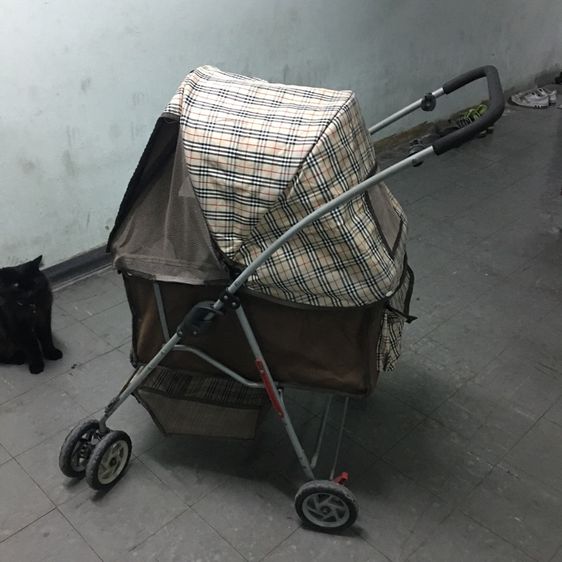 รถเข็นสำหรับสัตว์เลี้ยง มือสอง สภาพดี คันใหญ่ ขนาดกว้าง พับเก็บได้พกพาได้ 4ล้อ รูปที่ 4