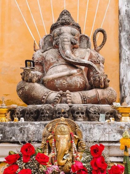 ปล่อยเช่าบูชา องค์พระพิฆเนศประทับบัลลังก์หัวกะโหลก  ปราสาทนครหลวง อยุธยา บูชามาจากวัดโดยตรง รูปที่ 9