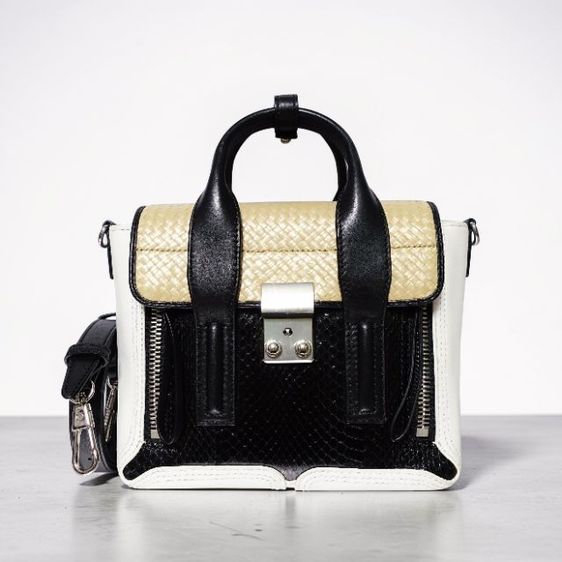 Used Like New 3.1 Phillip Lim
 Pashli Elaphe Leather and Woven Mini Bag