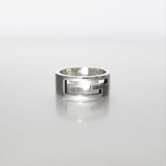Used GUCCI Branded Cutout G Ring (Silver925) รูปที่ 3