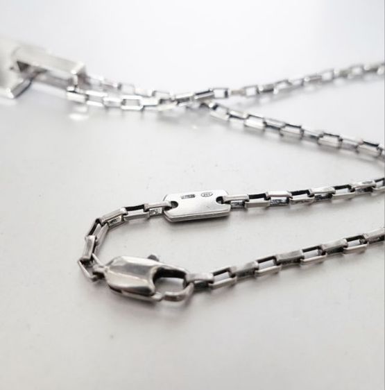 Used GUCCI G Plate Pendant Necklace (Silver925) รูปที่ 9