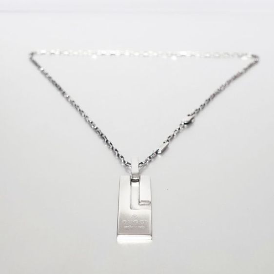 Used GUCCI G Plate Pendant Necklace (Silver925) รูปที่ 3