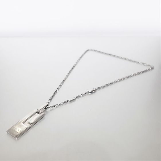 Used GUCCI G Plate Pendant Necklace (Silver925) รูปที่ 5