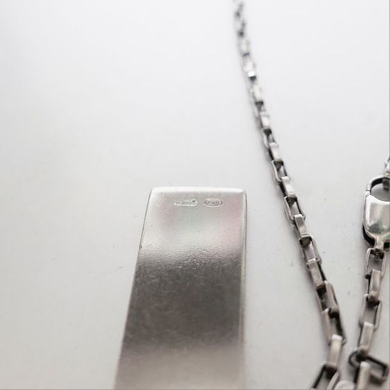 Used GUCCI G Plate Pendant Necklace (Silver925) รูปที่ 7
