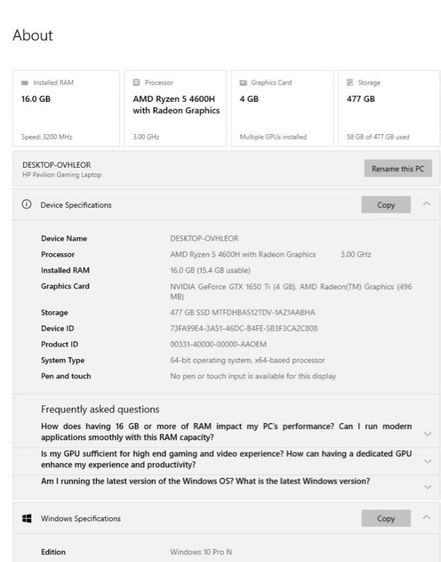 ขาย notebook hp pavilion 15 รูปที่ 3