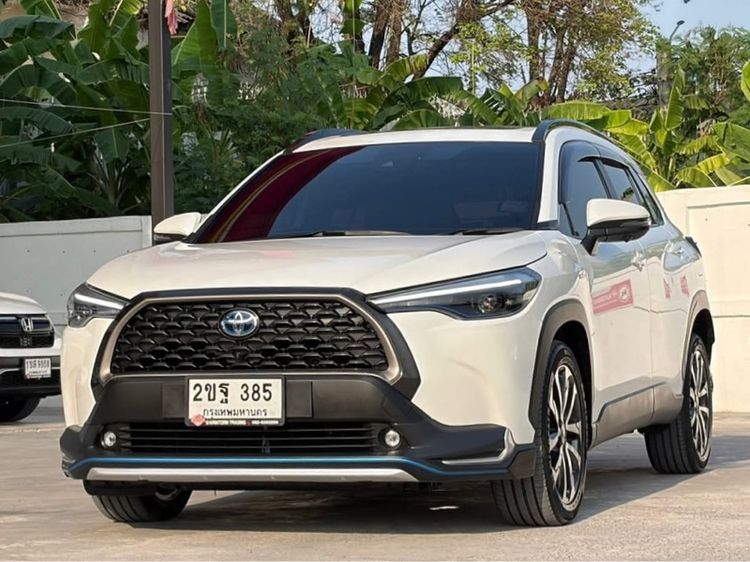 รถ Toyota Corolla Cross 1.8 Hybrid Premium Safety สี ขาว