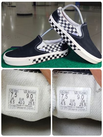 รองเท้า💥VANS Slip - On💥ของแท้‼️ลายสก็อตสีดำ -ขาว พื้นเดิม นิ่ม เบา สวยๆ เดิม สภาพดี💥ไซร์ 40  รูปที่ 7