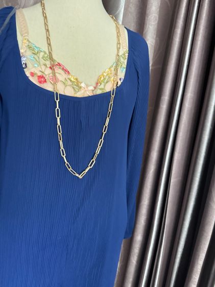 Pleat Jumpsuit with gold chain accessories full body size L Lyn Around รูปที่ 8