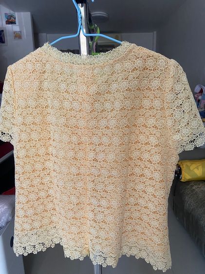 แขนสั้น เหลือง L อื่นๆ อื่นๆ เสื้อลูกไม้