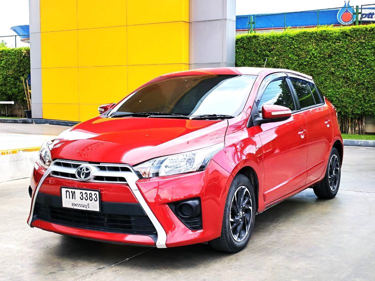 Toyota Yaris 2015 1.5 E Sedan เบนซิน ไม่ติดแก๊ส เกียร์อัตโนมัติ แดง รูปที่ 2