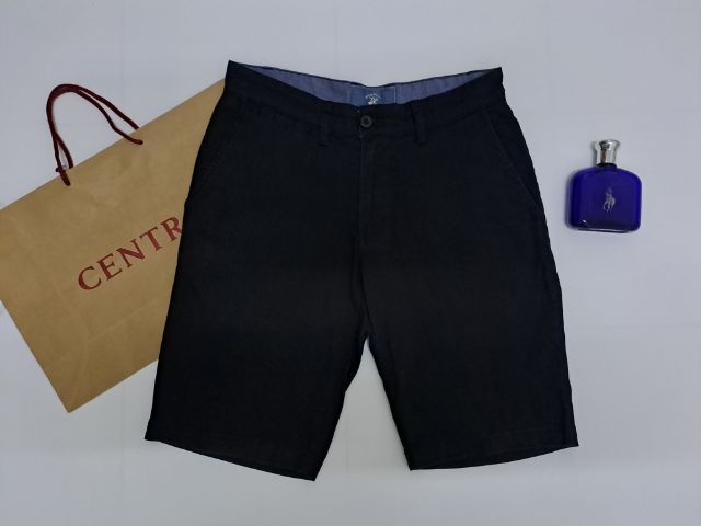 M U.S. Polo Assn. กางเกงขาสั้นสีดำ แบรนด์ Polo Billver hill‼️