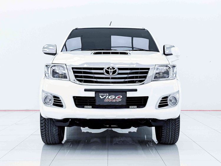 Toyota Hilux Vigo Champ 2013 Double Cab 2.5 E Prerunner Pickup ดีเซล ไม่ติดแก๊ส เกียร์อัตโนมัติ ขาว รูปที่ 3