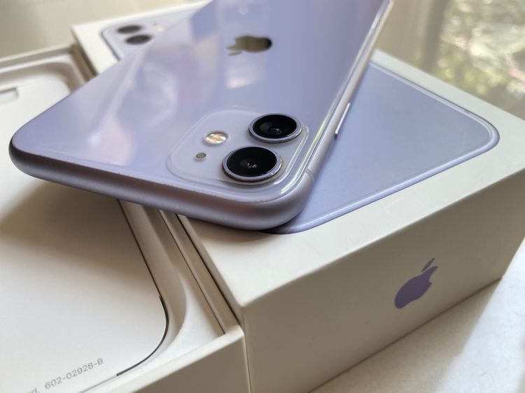 อสอง iPhone 11  128GB สีม่วง เครื่องศูนย์ไทย สภาพสวยมาก รูปที่ 2