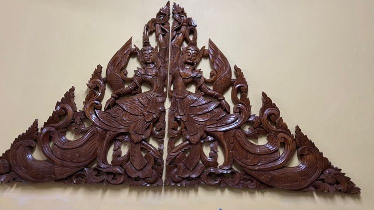 ไม้สักฉลุ สามเหลี่ยมประกบ2ชิ้น รูปที่ 3