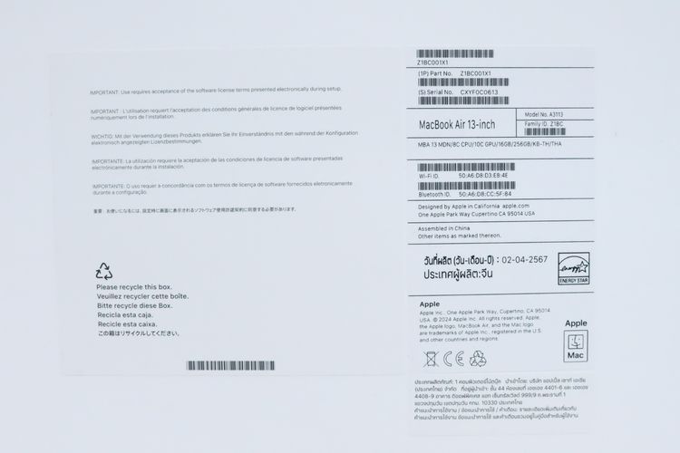 MacBook Air M3 13" 16.256GB  - ID26030107 รูปที่ 12