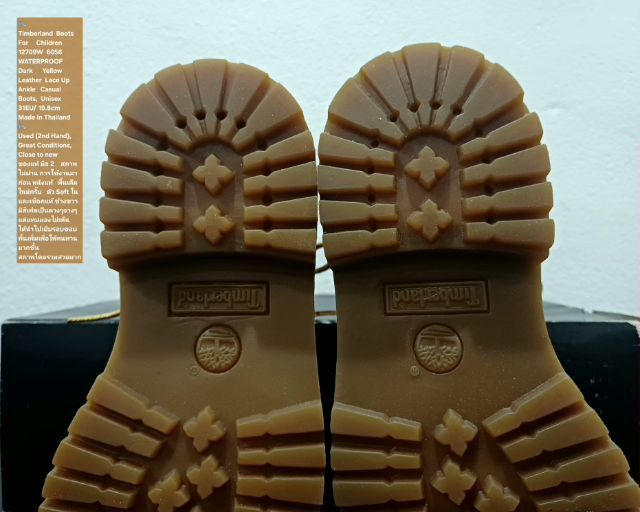 Timberland Boots For Children, Unisex 31EU(19.8cm) ของแท้ มือ 2 สภาพไม่ผ่านการใช้งานมาก่อน, รองเท้า Timberland หนังแท้ ตำหนิตามรายละเอียดึ รูปที่ 11