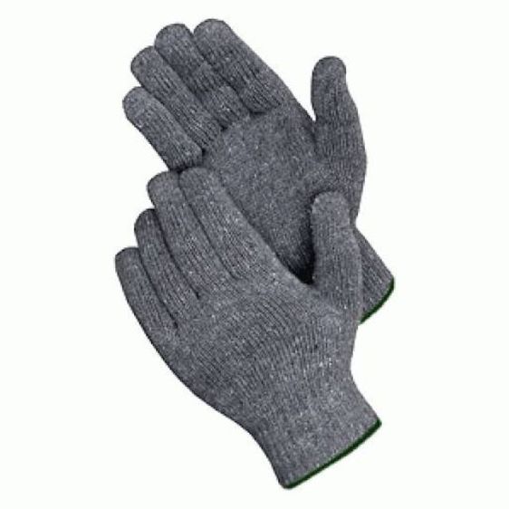 ถุงมือผ้าแบบหนา 700 กรัม ยกถุง 540 
สีเทาขอบเขียว