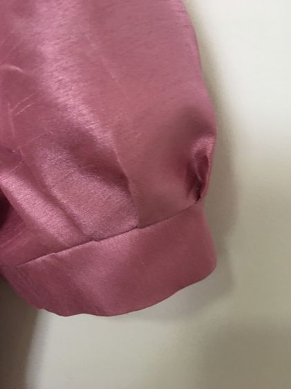 เสื้อผ้าไหมลาว อัดกาว สีชมพูกะปิ อก36 รูปที่ 4