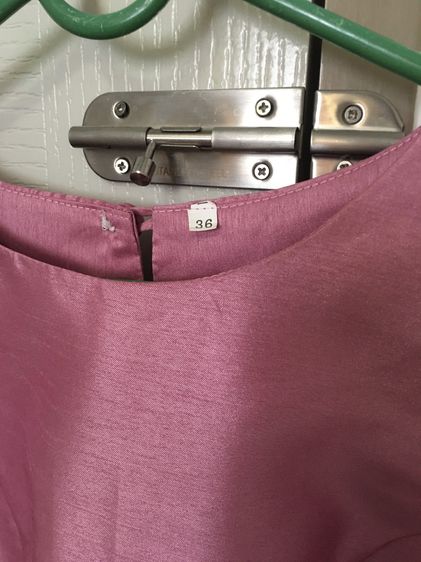 เสื้อผ้าไหมลาว อัดกาว สีชมพูกะปิ อก36 รูปที่ 6