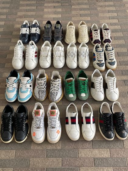 หลากสี หนังแท้ UK 7.5 | EU 41 1/3 | US 8 รองเท้า Gucci และ เบร์นอื่นๆ แท้