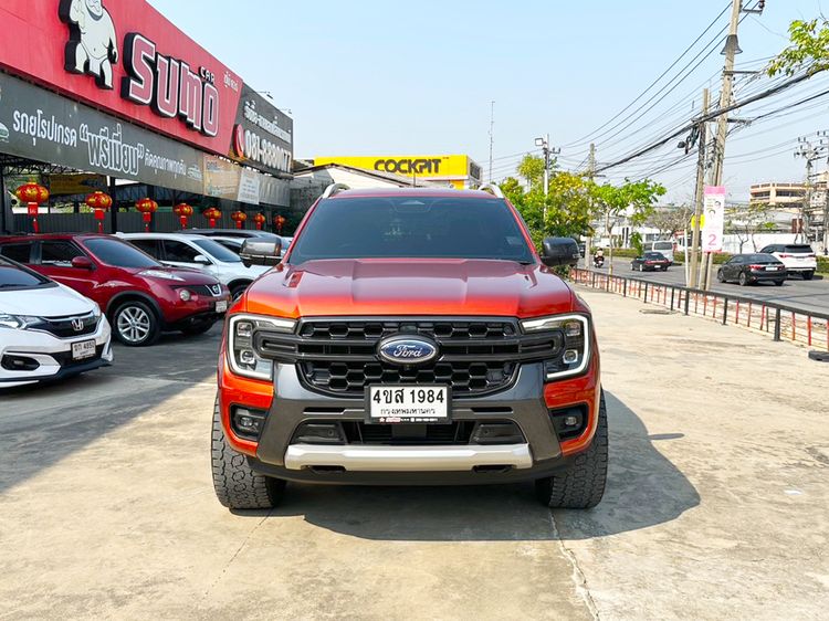 Ford Ranger 2023 2.0 Bi-Turbo 4WD Wildtrak Pickup ดีเซล ไม่ติดแก๊ส เกียร์อัตโนมัติ ส้ม รูปที่ 2