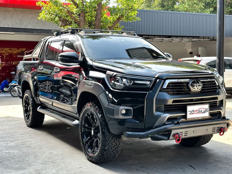 Toyota Hilux Revo 2021 Double Cab 4x4 2.8 Rocco Pickup ดีเซล เกียร์อัตโนมัติ ดำ รูปที่ 3