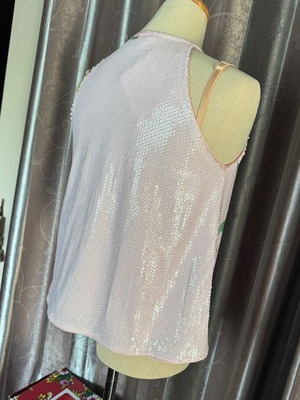 พร้อมส่ง Sleeveless Sequin Top Pink Rose Lyn Around Size L รูปที่ 10