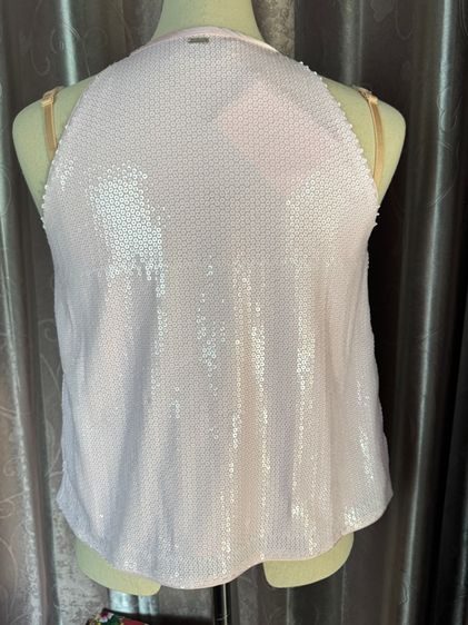 พร้อมส่ง Sleeveless Sequin Top Pink Rose Lyn Around Size L รูปที่ 8