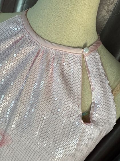 พร้อมส่ง Sleeveless Sequin Top Pink Rose Lyn Around Size L รูปที่ 3