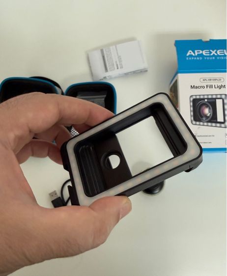 📸 APEXEL Macro Fill Light Set – 100mm Macro Lens with LED Light for Smartphone รูปที่ 6