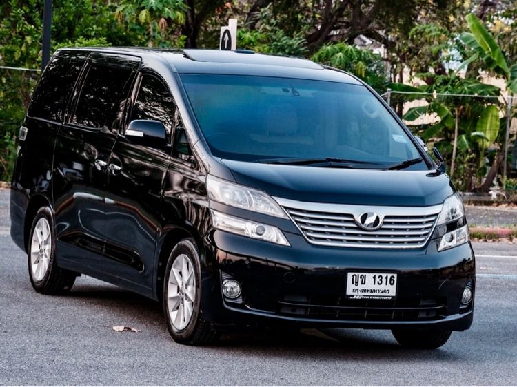 Toyota Vellfire 2012 2.4 V Van เบนซิน ไม่ติดแก๊ส เกียร์อัตโนมัติ ดำ