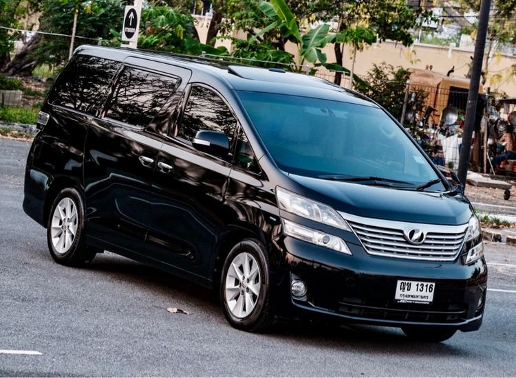 Toyota Vellfire 2012 2.4 V Van เบนซิน ไม่ติดแก๊ส เกียร์อัตโนมัติ ดำ รูปที่ 3