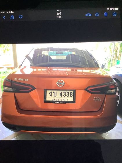 Nissan Almera 2021 1.0 VL Sedan เบนซิน เกียร์อัตโนมัติ ส้ม รูปที่ 4