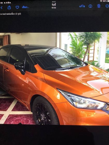 Nissan Almera 2021 1.0 VL Sedan เบนซิน เกียร์อัตโนมัติ ส้ม รูปที่ 2