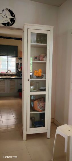 ตู้โชว์กระจกสีขาว ขนาด 30x200 cm