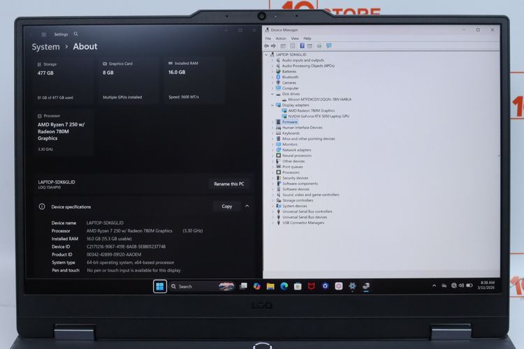 Lenovo LOQ Ryzen 7 250.RTX5050  RAM16.512GB - ID26030075 รูปที่ 4