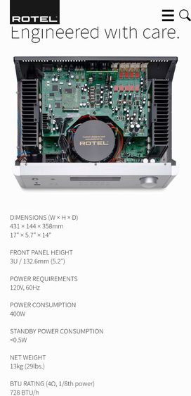 ขาย Intregrated Amp Rotel RA-1570 สีดำ สภาพสวย เสียงดี พร้อมรีโมท กล่อง คู่มือครบ รูปที่ 11